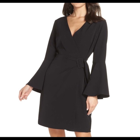 Sam Edelman Bell Sleeve Wrap Dress - Picture 2 of 7